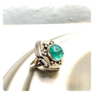 Potion ring silver and Chalcedony size 6 1/4